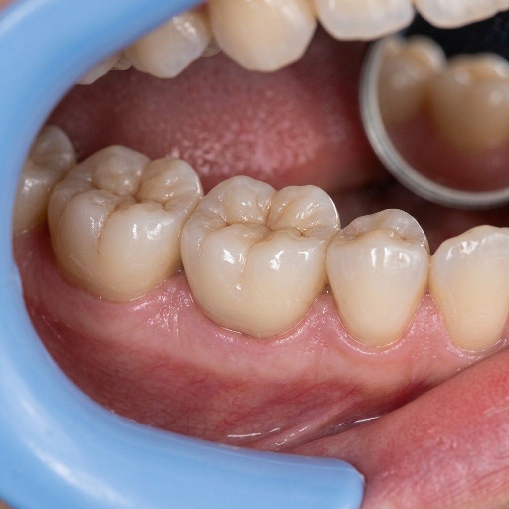 Clinical comparison showing teeth structure before and after dental veneers treatment