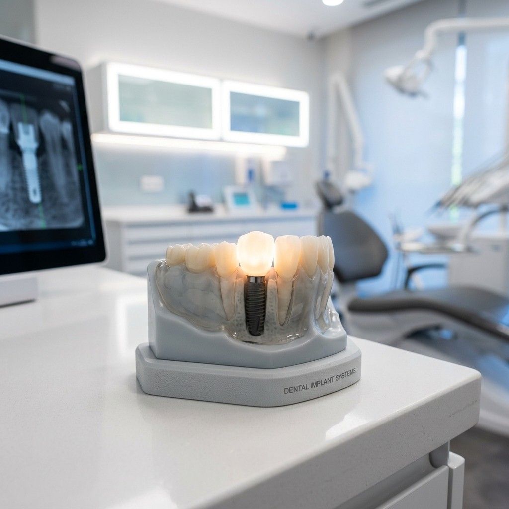 Modern high-end cosmetic dentures prosthesis model